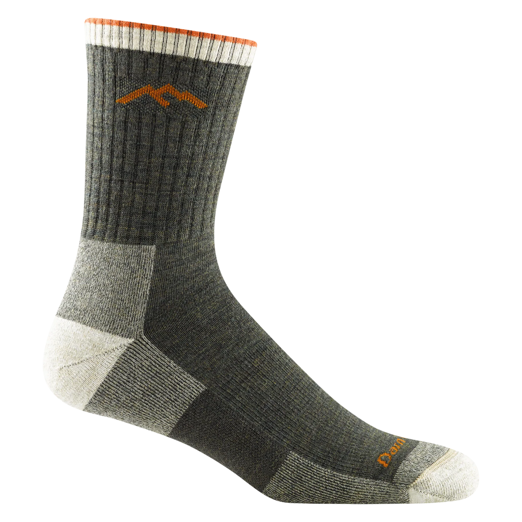 Hiker Micro Crew Midweight Hiking Socks- Olive